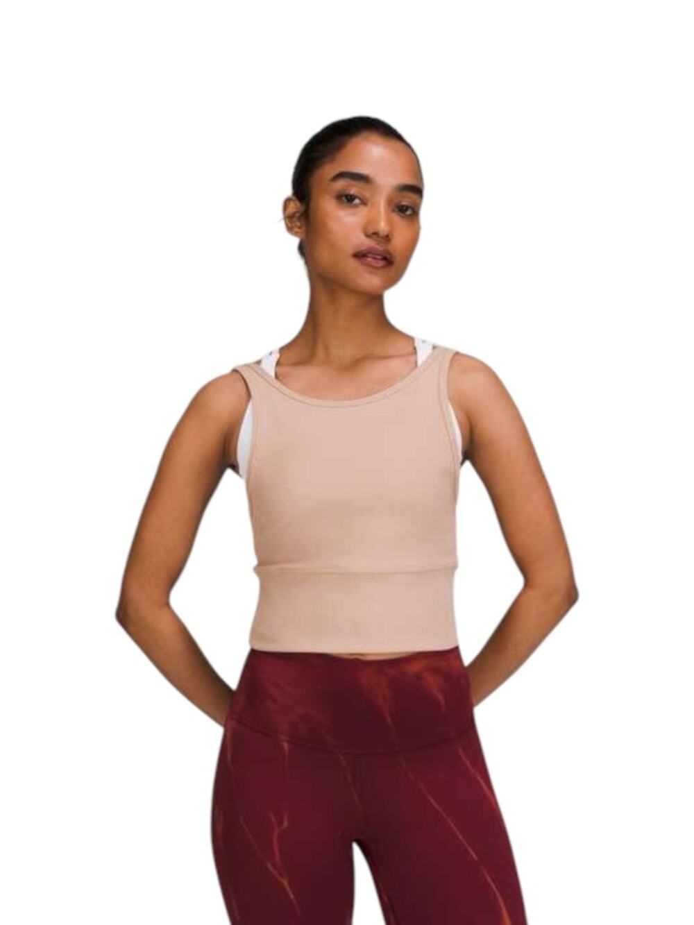 Lululemon Power Pivot Ribbed Tank Top in Chai NWT Size 2